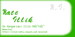 mate illik business card